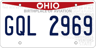 OH license plate GQL2969