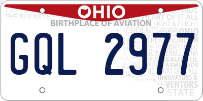 OH license plate GQL2977