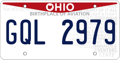 OH license plate GQL2979