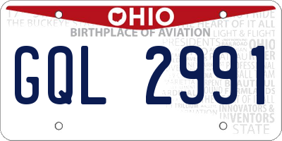 OH license plate GQL2991