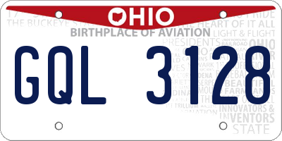 OH license plate GQL3128