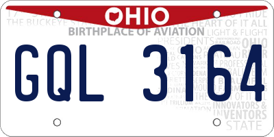 OH license plate GQL3164