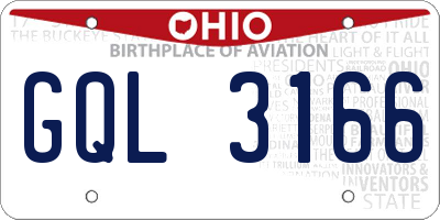 OH license plate GQL3166