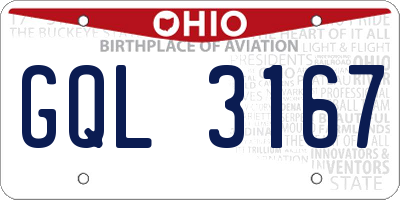 OH license plate GQL3167