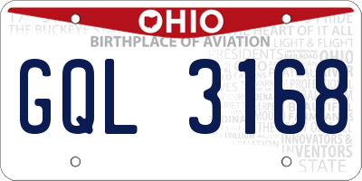 OH license plate GQL3168