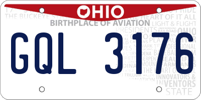 OH license plate GQL3176