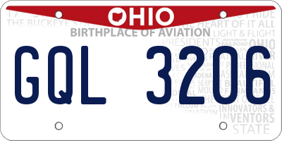 OH license plate GQL3206