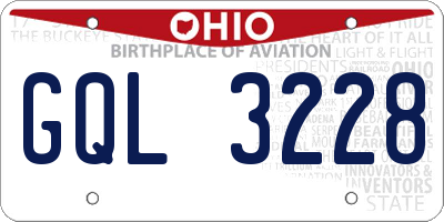 OH license plate GQL3228