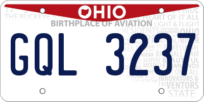 OH license plate GQL3237