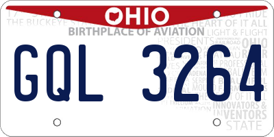 OH license plate GQL3264