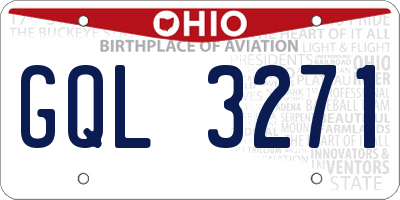OH license plate GQL3271