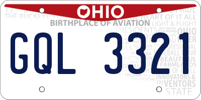 OH license plate GQL3321