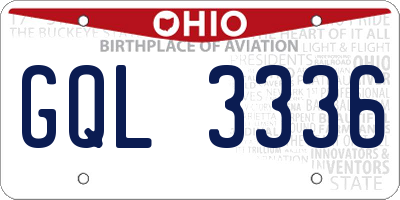 OH license plate GQL3336