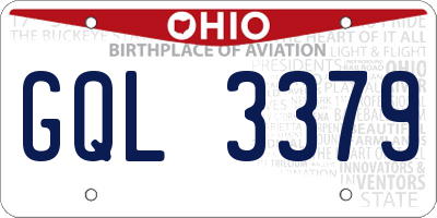 OH license plate GQL3379