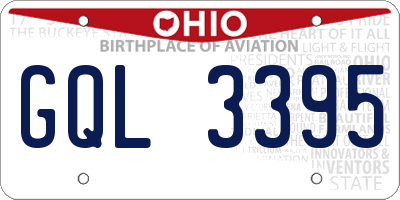 OH license plate GQL3395