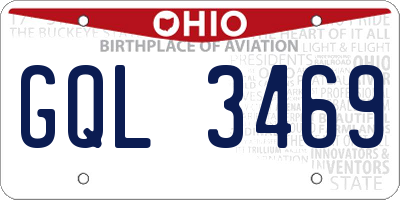 OH license plate GQL3469