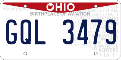 OH license plate GQL3479
