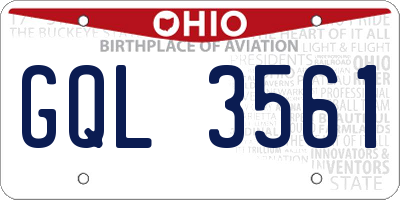 OH license plate GQL3561