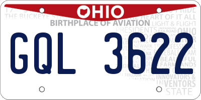 OH license plate GQL3622