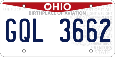 OH license plate GQL3662