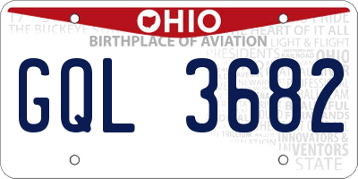 OH license plate GQL3682