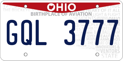 OH license plate GQL3777