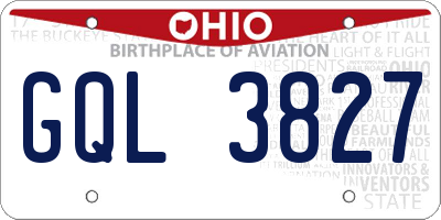 OH license plate GQL3827