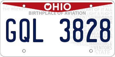 OH license plate GQL3828