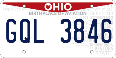 OH license plate GQL3846