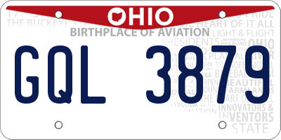 OH license plate GQL3879