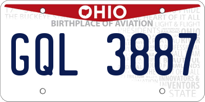 OH license plate GQL3887