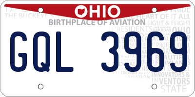 OH license plate GQL3969