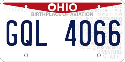 OH license plate GQL4066