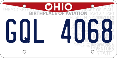 OH license plate GQL4068