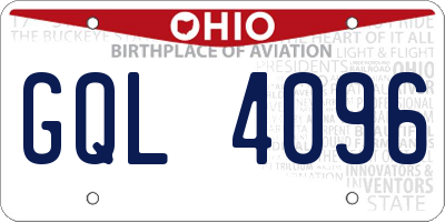 OH license plate GQL4096