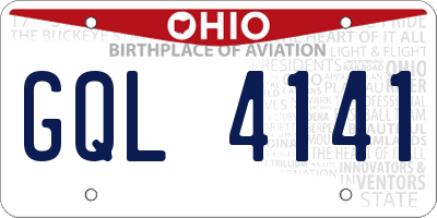 OH license plate GQL4141
