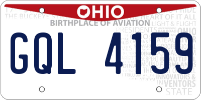 OH license plate GQL4159