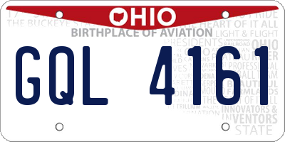 OH license plate GQL4161