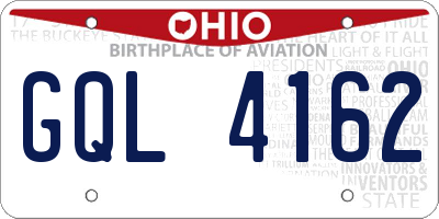 OH license plate GQL4162