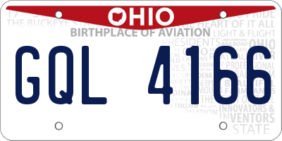 OH license plate GQL4166