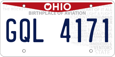 OH license plate GQL4171