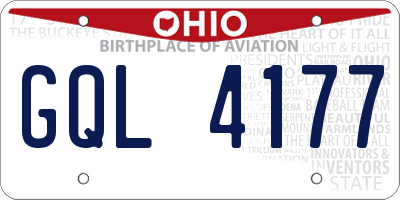 OH license plate GQL4177
