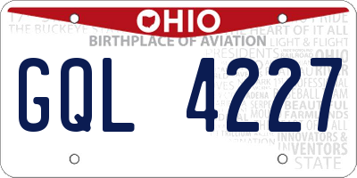OH license plate GQL4227