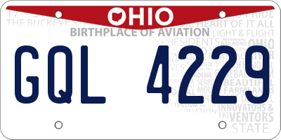 OH license plate GQL4229