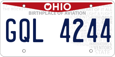 OH license plate GQL4244