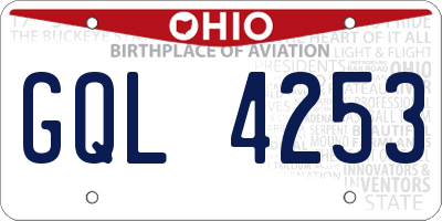 OH license plate GQL4253