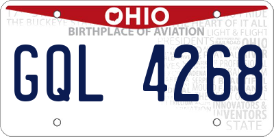 OH license plate GQL4268