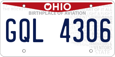 OH license plate GQL4306