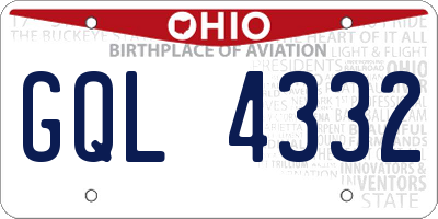 OH license plate GQL4332