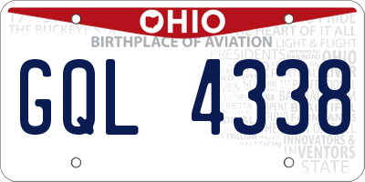 OH license plate GQL4338